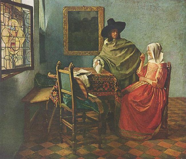 Johannes Vermeer Wine Glass oil painting image